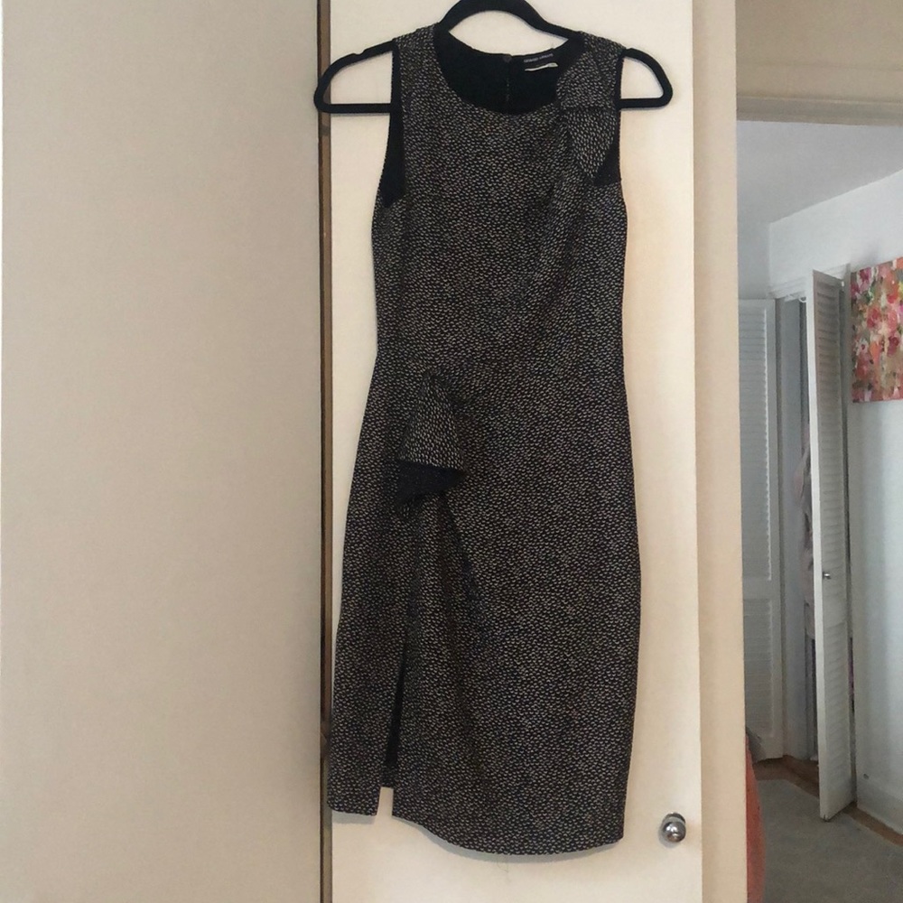 Giorgio Armani black and white aline dress